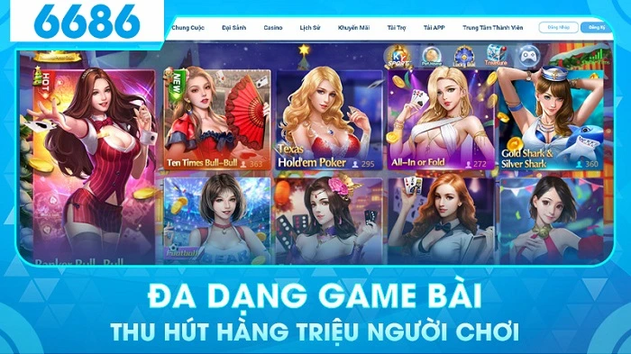 Một Số Trò Chơi 6686 Game Bài Nổi Bật